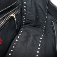 Valentino Rockstud Diagonale Einkaufstasche Umhängetasche Leder Unisex schwarz