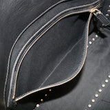 Valentino Rockstud Diagonal Tote 가방 어깨 가방 가죽 유니니스 렉스 블랙