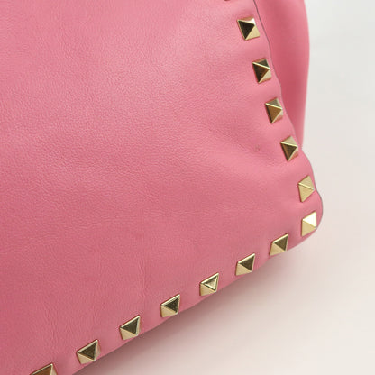 VALENTINO 2WAY bag Rock studs Handbag leather pink Women