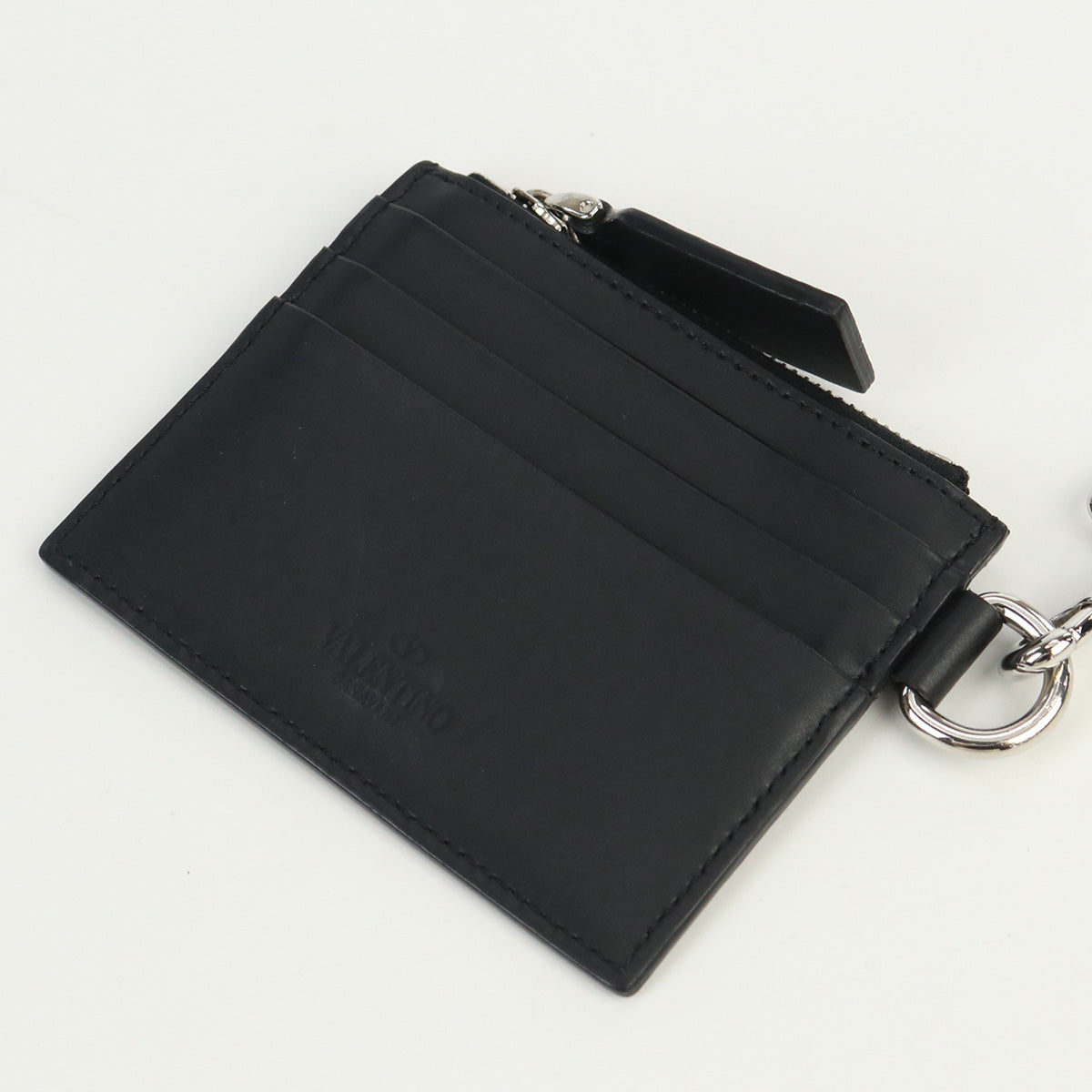 VALENTINO TY2P0R10 JBS 0SM VLTN card holder Card Case Calfskin black mens