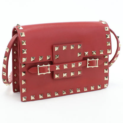 VALENTINO Shoulder Bag Rock studs Diagonal shoulder bag leather red Women