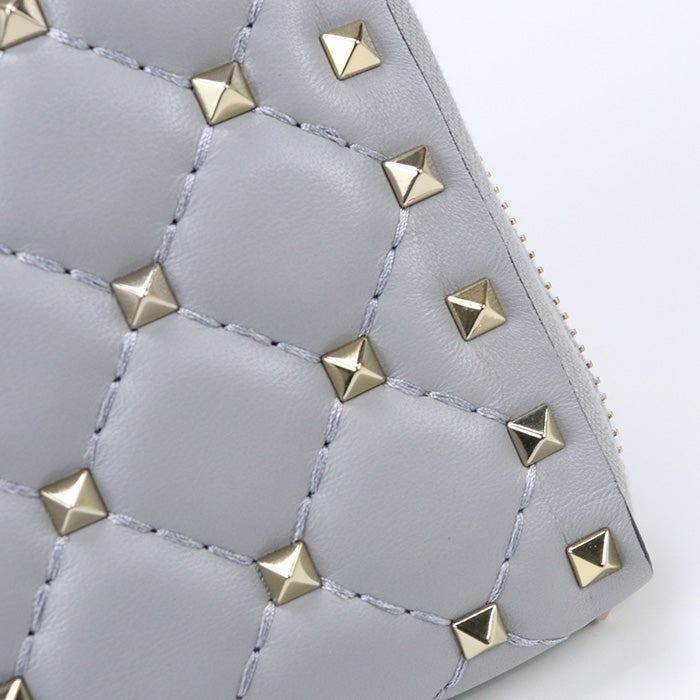 VALENTINO Zip wallet Rock studs PurseZip Around lambskin Women