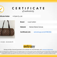 LOUIS VUITTON N51303 Damier canvas Papillon Handbag Women Used 1004-9E 100% authentic