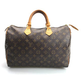 100% authentische Louis Vuitton Monogramm Canvas Speedy 35 M41524 Handtasche verwendet 1009-12e52*l