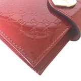 GUCCI Notebook cover Patent leather 245946 マイクログッチシマ システム手帳 Red Women Used 1016-2402OK 100% authentic