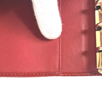GUCCI Notebook cover Patent leather 245946 マイクログッチシマ システム手帳 Red Women Used 1016-2402OK 100% authentic