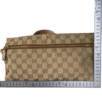 GUCCI 28556 GG canvas Sherry line Waist bag Women Used 1033-9E 100% authentic