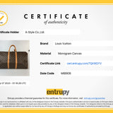 LOUIS VUITTON M41424 Monogram canvas Keepall  55 Travel bag Duffle bag Women(Unisex) Used 1038-8E 100% authentic