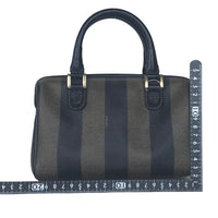 FENDI Handbag pouch mini bag Pecan Pattern PVC Black brown Women Used 1068-9E 100% authentic