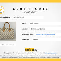 LOUIS VUITTON N41534 Damier Azur Canvas Speedy 25 Handbag Women Used 1076-8E 100% authentic