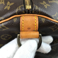 100% authentische Louis Vuitton Monogramm Canvas Keepall Bandouliere 55 M41414 Reisetasche verwendet 1093-4e