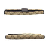 Gucci Leder GG Muster 257012 ・ 2184 Geldbörse verwendet 1099-4OK 100% authentisch *l