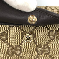Gucci Leder GG Muster 257012 ・ 2184 Geldbörse verwendet 1099-4OK 100% authentisch *l