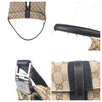 Gucci Leder Ggpattern Jackie 001 ・ 3355 002122 Handtasche verwendet 1117-4e 100% authentisch