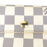 Louis Vuitton Damier Azur Canvas Azure Zippy N60019 BIFOLD Wallet verwendet 1131-4m 100% authentisch *l
