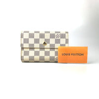 Louis Vuitton Damier Azur Canvas Azure Zippy N60019 BIFOLD Wallet verwendet 1131-4m 100% authentisch *l