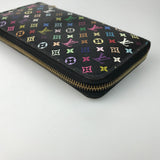 Louis Vuitton Monogram Multicolor Zippy Wallet M60275 Geldbörse verwendet 1135-4m 100% authentisch *l