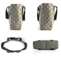 100% authentische Gucci GG Supreme Leinwand 141976 Tasche verwendet 1167-10Z87*l