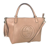 GUCCI Tote Bag Shoulder Bag Soho leather 369176 beige Women Used 1175-2401E 100% authentic