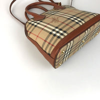 Burberrys PVC Nova Check Handtasche verwendet 1185-4T 100% authentisch