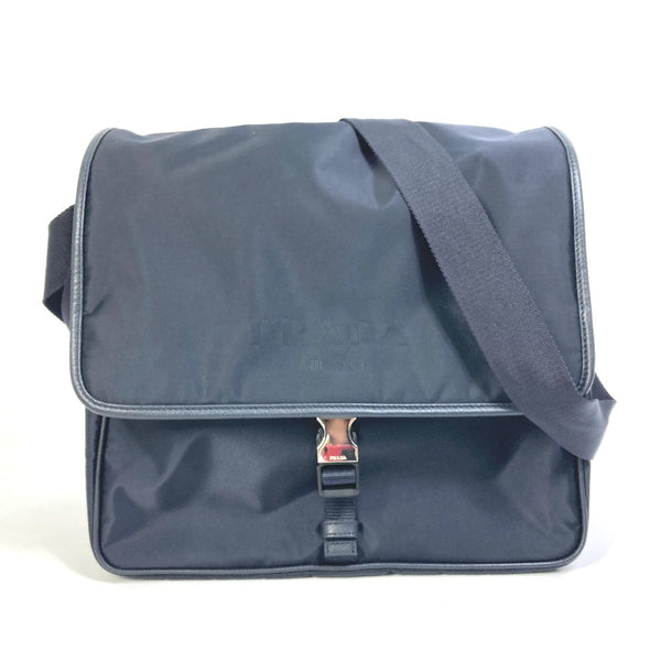 PRADA Shoulder Bag Bag Triangle logo Messenger Nylon 2VD166 black mens Used Authentic