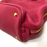 PRADA Handbag Bag 2WAY logo leather BN1713 pink Women Used Authentic