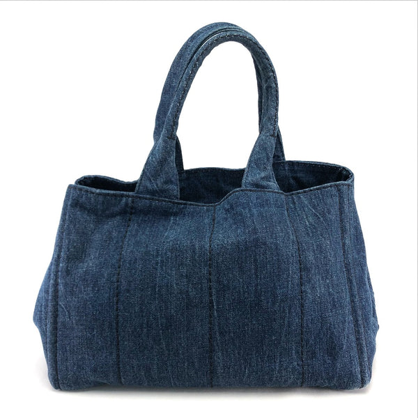PRADA Handbag Bag Small Tote Bag Canapa DENIM (denim) denim B1877B blue Women Used Authentic