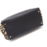 JIMMY CHOO Bag Handbag Shoulder Bag Leopard Leather / Harako black Women Used Authentic