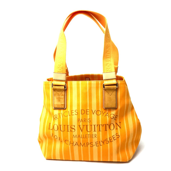 LOUIS VUITTON Tote Bag Bag Shoulder Bag plan soleil Hippo PM canvas M94145 yellow Women Used Authentic
