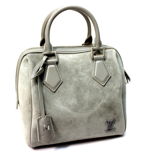 LOUIS VUITTON Handbag bags ladies 2013 Illusion Line Speedy Cube PM suede M48906 gray Women Used Authentic