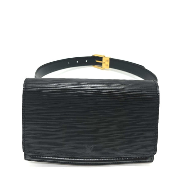 LOUIS VUITTON Waist bag bag hip bag Epi Tilsitt Epi Leather M52602 black unisex(Unisex) Used Authentic