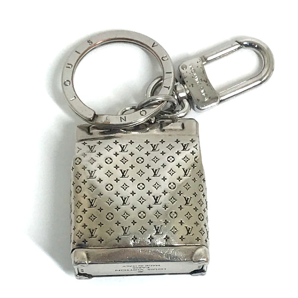 LOUIS VUITTON Bag charm bag keychain Portocle the Steamer Key ring metal M61949 Silver unisex(Unisex) Used 100% authentic