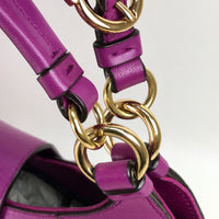Salvatore Ferragamo Shoulder Bag bag handbag Gancini 2wayShoulder Bag leather purple Women Used Authentic