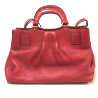 Salvatore Ferragamo Shoulder Bag bag handbag Gancini leather DY21　D313 Red Women Used Authentic
