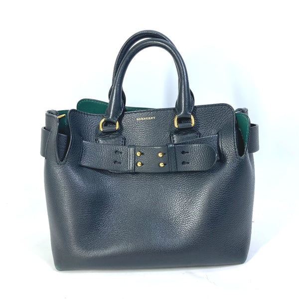 BURBERRY Shoulder Bag 2WAY handbag bag shoulder bag logo belt bag leather 4076733 black Women Used Authentic