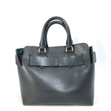 BURBERRY Shoulder Bag 2WAY handbag bag shoulder bag logo belt bag leather 4076733 black Women Used Authentic