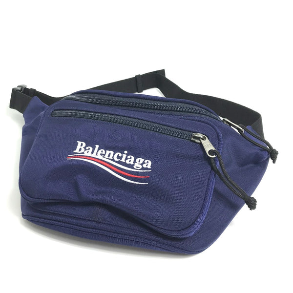 BALENCIAGA body bag bag waist bag belt bag Men's Women Explorer Nylon 482389 Navy unisex(Unisex) Used Authentic