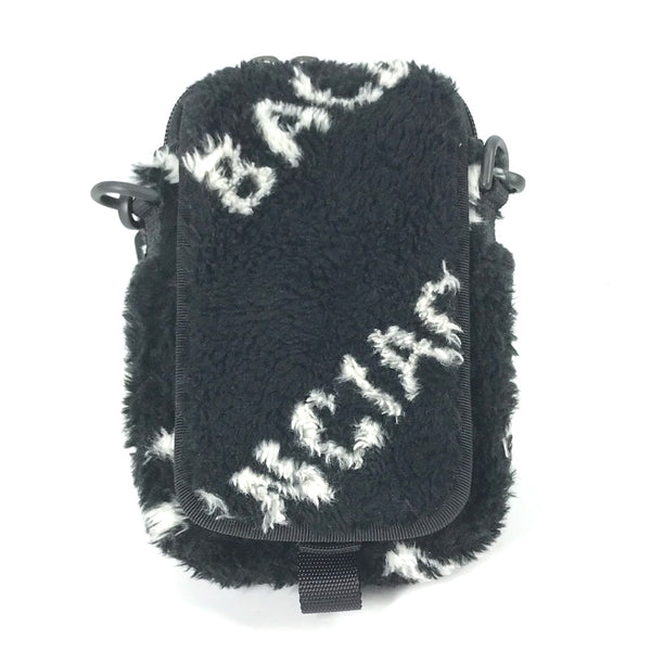 BALENCIAGA Shoulder Bag Crossbody bag pochette Mokomoko explorer crossbody fur / nylon 593329 black unisex(Unisex) Used Authentic