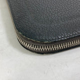 HERMES Clutch bag computer case bag L-shaped fastener Zip tablet leather gray mens Used Authentic