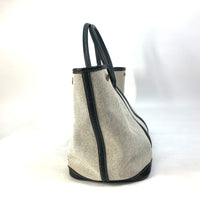 HERMES Tote Bag Boldic Pattern Bag Ribbon Shoulder Bag Shoulder Bag Garden party PM Tower ash gray Women Used Authentic