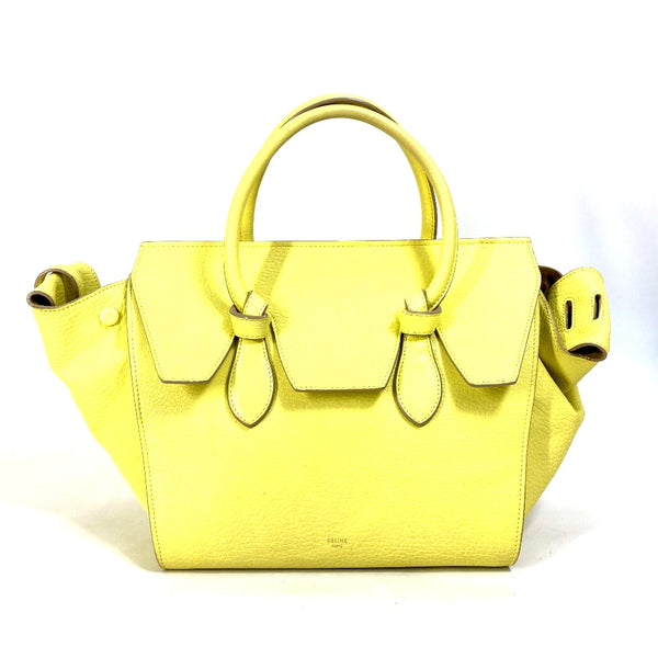 CELINE Handbag Bag Tote Bag belt bag Thai Mini Thai Bag leather 175883 yellow Women Used Authentic