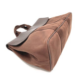 HERMES Handbag Bag MM Tote Bag Valparaiso Leather / canvas Brown unisex(Unisex) Used Authentic