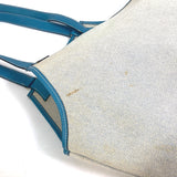 HERMES Tote Bag Bag Shoulder Bag Shoulder Bag Jardine PM Toile Ash / Taurillon Clemence blue Women Used Authentic