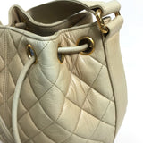 CHANEL Shoulder Bag Crossbody coco ball matelasse Shoulder Bag lambskin beige Women Used Authentic