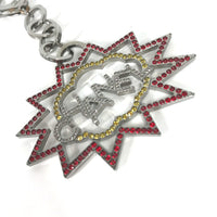 CHANEL key ring Bag charm 17K Logo rhinestone metal multicolor Women Used Authentic