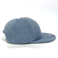 CHANEL cap hat cap baseball Airline 16Stainless Steel denim beads cotton blue Women Used Authentic