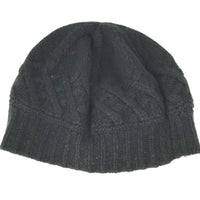 CHANEL Knit cap beanie hat knit hat knit cap NO 5 number 5 logo cashmere black Women Used Authentic