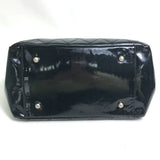 CHANEL Handbag bag matelasse CC COCO Mark Handbag enamel black Women Used Authentic