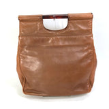 CHANEL Handbag bag handle CC COCO Mark leather Brown Women Used Authentic
