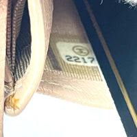 CHANEL Long Wallet Purse flap Striped border COCO Mark Goatskin A82399 beige Women Used Authentic